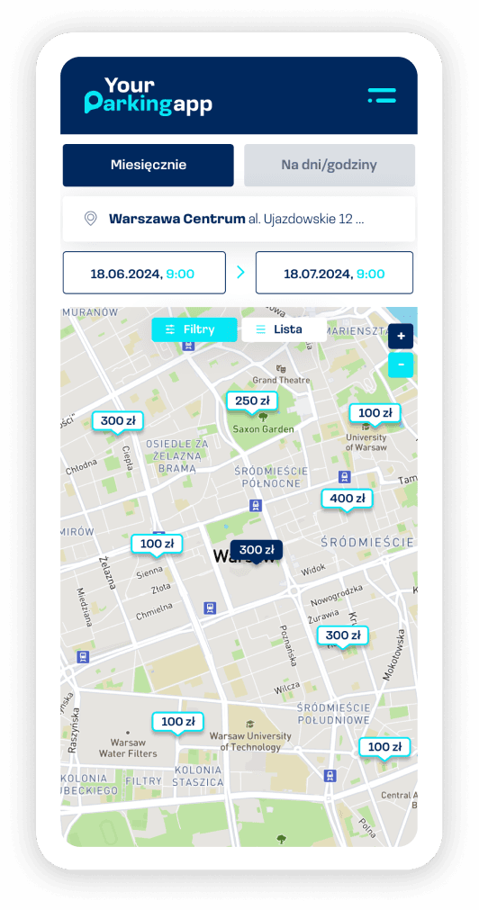 YourParking.app - Rent and reserve parking spaces for hours or days