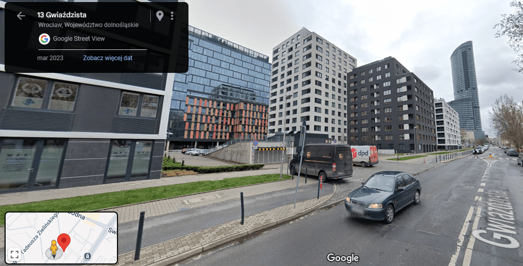Parking - Motocyklowy Wrocław Gwiaździsta  8 Centrum  Południe  